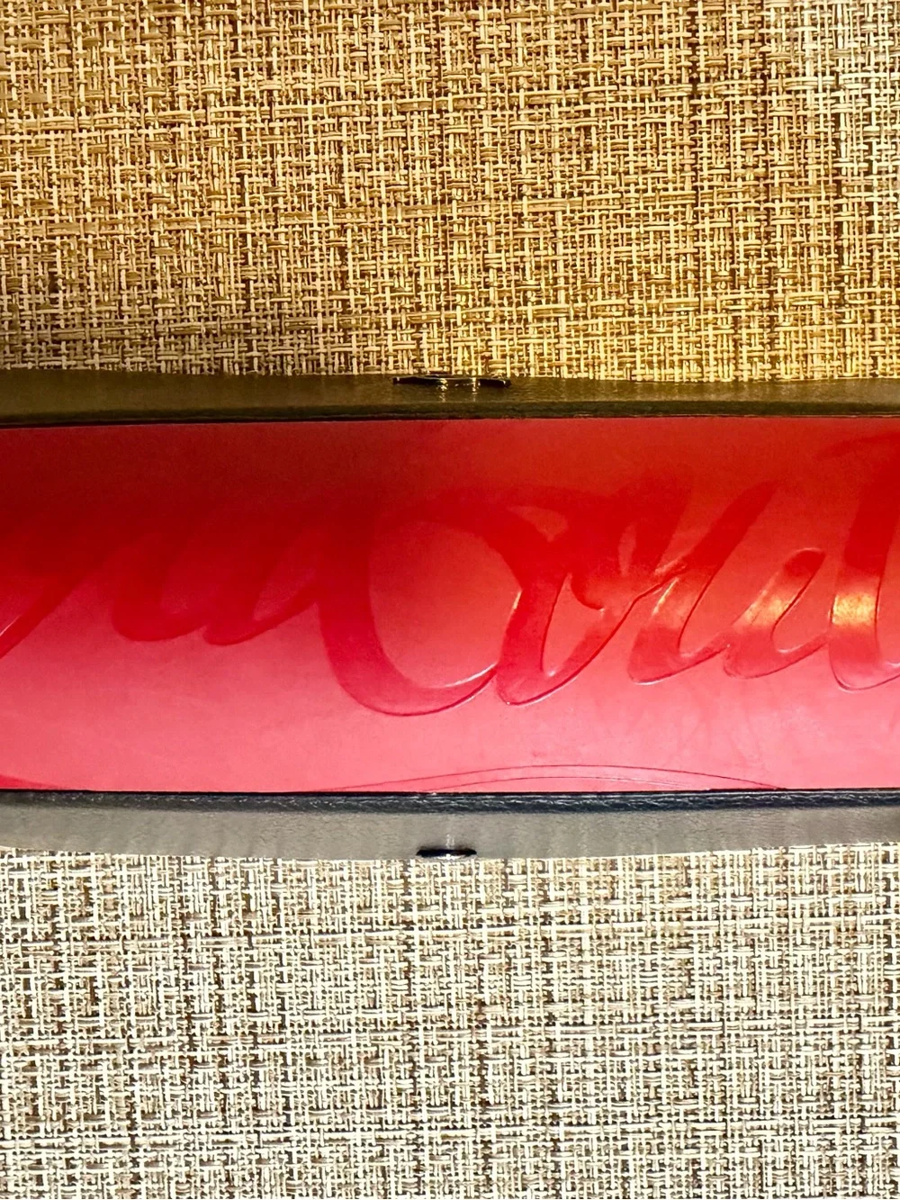 NWT Authentic Christian Louboutin Paloma Black Red Leather Wallet